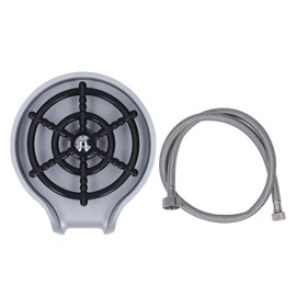 High Pressure Sink Glass Rinser Bar Automatic Cup Washer Kit with ABS Base 80cm Hose Silver