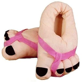 XKONG Big Toe Shoes，Cartoon Toe Shoes，Warm Soft Slippers，Male Female Winter Cartoon Funny Indoor Shoes(suitable for 35-40 yards) (Pink)