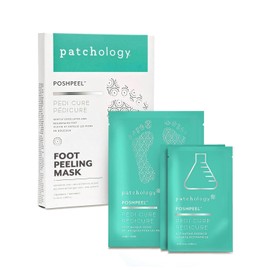 Patchology PoshPeel Pedi Cure Intensive Foot Peel Treatment to Exfoliate Calluses, Dry Feet - w/ Lactic, Glycolic and Salicylic Acids- Single Treatment