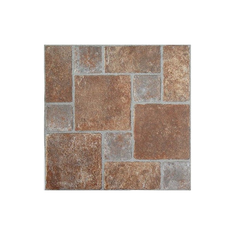 Bricks Stone Vinyl Floor Tiles Self Stick Peek Flooring 12''