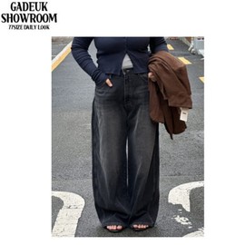 GADEUK SHOWROOM Autumn Wide Dark Denim 1ea, Color#$%Size:Black-Blue-S