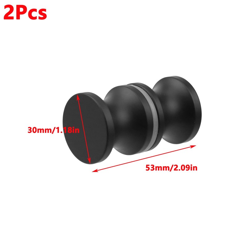 Antrader Shower Door Knobs Double Sided,2Pcs Shower Glass Door Handle