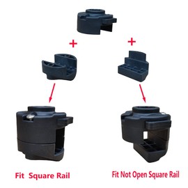 Brocraft Pontoon Boat Rod Holder Mount /1-1/4 inch Square Rail Mount