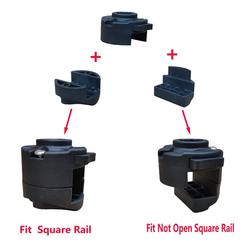 Brocraft Pontoon Boat Rod Holder Mount /1-1/4 inch Square Rail