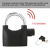 Black Anti Theft Security Padlock Waterproof Siren Alarm Lock for
