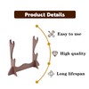 Yimluofa 1 Set Wooden Flute Stand Exquisite Desktop Sword Display