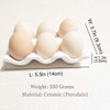 Bealuffe Ceramic Egg Holder Egg Tray Porcelain Fresh Egg Holder