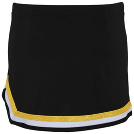 Augusta Sportswear Ladies Pike Skirt L Black/White/Metallic Gold