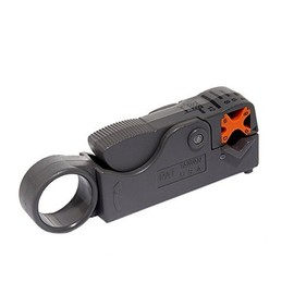 Coax Cable Stripper HT-322 Rotary Stripping Tool RG-6 Thumb-Wind Style 2 Blade Coax Stripper for RG-6, RG-6Q, RG-59 Coax Cable Adjustable Size for F Connector Install Prep