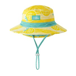 UV SKINZ UPF 50+ Baby Boys Swim Hat - Pineapple Stripes - 12/18m