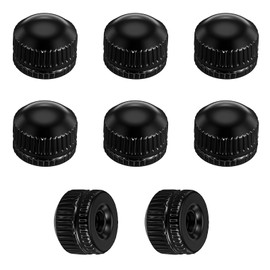 8PCS M4 Screw Caps for Light Fixtures, Ceiling Light Screw Cap Cover Bolt Cover Caps for Protection, Brass Lighting Fixture Fastening Nuts, Decorative Screwcap Covers for Furniture Lighting(Black)