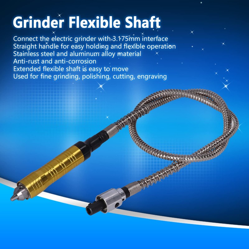 Chazcool Flex Shaft Rotary Tool, Flex Shaft Extension Chuck, Flexible