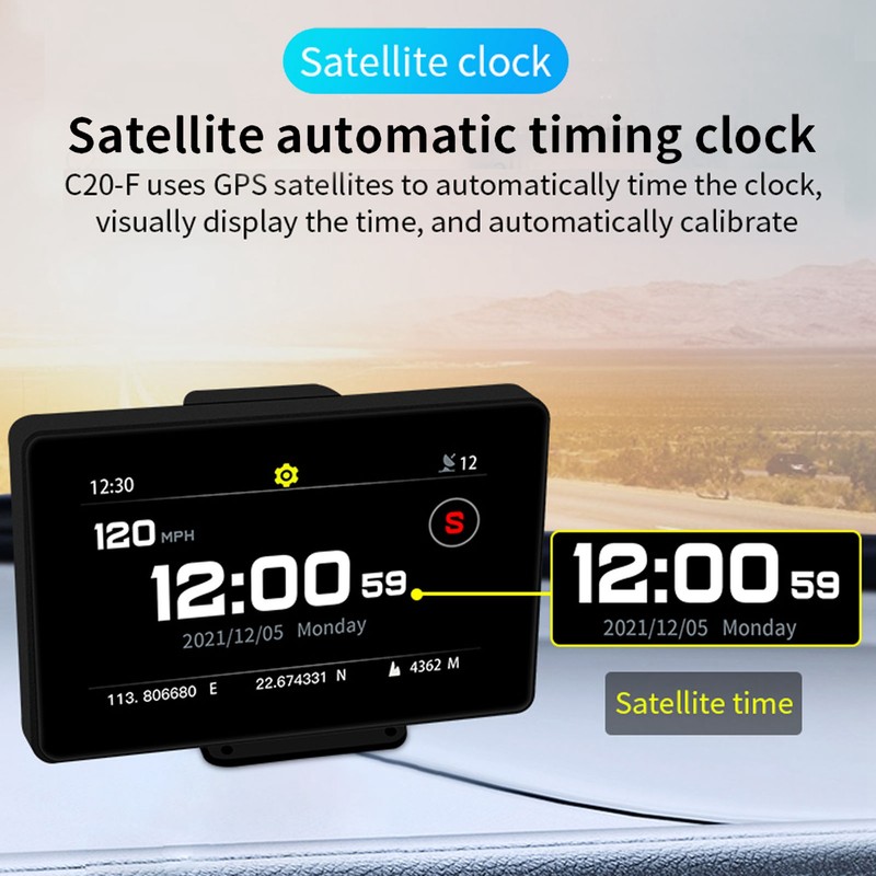 Car Smart HUD Display Dashboard Heads Up Windshield Speedometer Fatigue