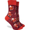 Good Luck Sock Women's Dancing Santa’s Socks, Adult, Shoe Size
