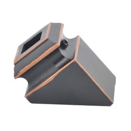 Myard Pitch Angled Slant Shoes with Screw Furniture for 1/2 Inches Square Iron Stair Deck Balusters, 44 Inches 10-Pack (Satin Black + Oil-Rubbed Copper)