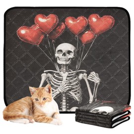 Zhirexin Skeleton Washable Pee Pads for Dogs,Absorbent Reusable Puppy Pads Pet Training Pads for Whelping, Playpen, Crate, Bed Sx3