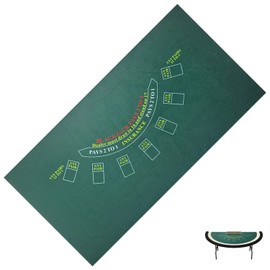 BALIKEN Rectangular 86'' X 50" Blackjack Tabletop Casino Felt Professional Grade Mat