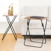Set of 2 Compact Folding Tables – No Assembly Needed,