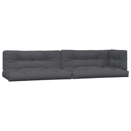vidaXL Pallet Cushions in Anthracite Color, 5 pcs Set - Comfortable Fabric Material, Ideal for Indoor and Outdoor Seating, Durable, Hollow Fiber Filling, Easy Maintenance.