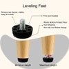 sourcingmap M8 x 13 x 30mm Furniture Glide Leveling Feet