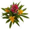 Nearly Natural Tropical Bromeliad Artificial Plant in Vase, Green