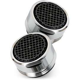 2 pcs. very water-saving aerators M24 water flow 5 l/min - High Tech anti limescale tap strainer with spherical filter - Aerator made of chrome-plated brass - Aerator attachment for taps