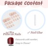 BABALAL Press on Nails Short Square Fake Nails with Glue