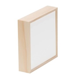 Da Vinci Pro Liquid Art Multi-Media Panel 24x24, 1-1/2" Deep Gesso Board with Natural Wood Frame, Raised Lip Wood Canvas Panel Ideal for Artists Using High Flow Acrylics and Alcohol-Based Dyes