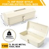 ZXTDBMBB milky white portable metal tool box Hip Roof Style