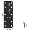 38*140mm Flat Brackets for Wood, 3Pcs Mending Plates, Joining Plates
