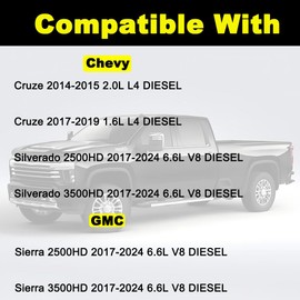 HY-SPEED 134001 Fuel Filter Housing Cap Compatible with 2014 2015 2017 2018 2019 2020 14 15 17 18 19 20 Cruze Silverado 2500HD 3500HD Sierra 2500HD 3500HD 6.6L Billet Aluminum with Drain Plug