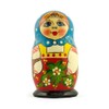 BestPysanky Set of 5 Peasant Girls Wooden Russian Nesting Dolls