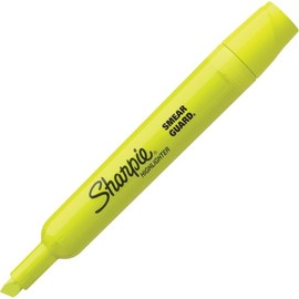 Sharpie Major Accent Highlighter - Broad Marker Point Type - Chisel Marker Point Style - Fluorescent Yellow Ink - Yellow Barrel - 12 / Dozen