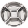 NIMBLOOM 304 Stainless Steel Divided Plate, 8.9 in Five-Compartment Serving