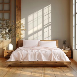 Linen Closet Soft & Cozy 100% Cotton Flannel Sheet Set, Queen, Soft Pink