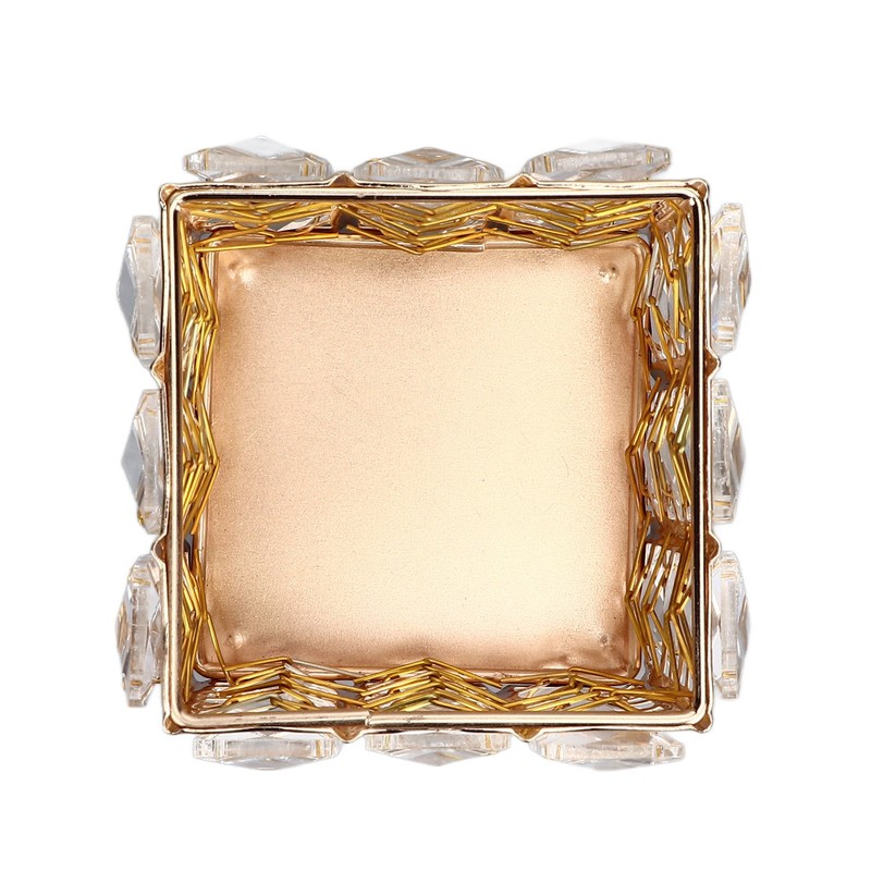 European Style Crystal Storage Box Crystal Jewelry Trinket Box Square
