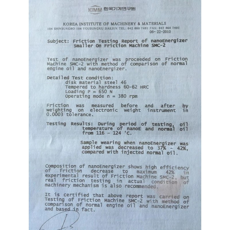 Oil Additive-Friction Modifier Nano Energizer,Engine Restoration