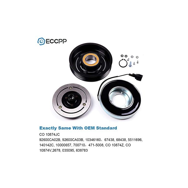 ECCPP A/C Compressor Clutch fit for 2002-2008 for Nissan Altima