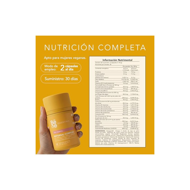 B?ne Add Life, Vitaminas Prenatales Suplemento para Mujeres 60 C?psulas