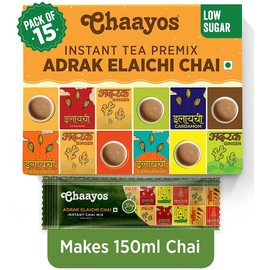Chaayos Instant Adrak Elaichi Premix - 15 Sachets, 180g
