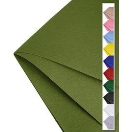 Olive Green Felt Fabric 72" X 18"(Half Yard) Large Felt Sheets Stiff Craft Felt by The Yard for DIY Crafts Letter Coaster Flower Ornament Sewing Party Decoration Christmas Supplies (Olive Green)