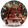 SPUNKER Christmas Wall Clocks,Red Truck 10 Inch Wall Clock,Christmas Tree