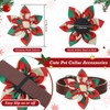 Sweetude 30 Pcs Plaid Dog Collar Flowers Bulk Plaid PET