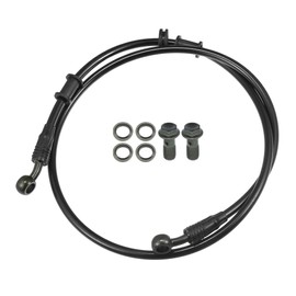 Partuto Brake Hose Motorcycle Clutch Hose - Oil Hose Motorcycle - Black 1 Set 28° 110cm