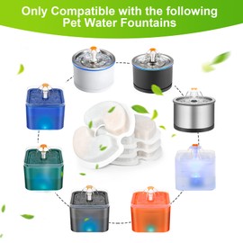 Cat Water Fountain Filter,Cat Fountain Filter Replacement for 67oz/2.0L Cat Drinking Fountain and 84oz/2.5L Stainless Steel Pet Fountain,8 Pack Pet Water Fountain Filter Replacement