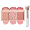 EONFAVE Matte Blush Powder, 3-in-1 Blush Palette, Face Blush and