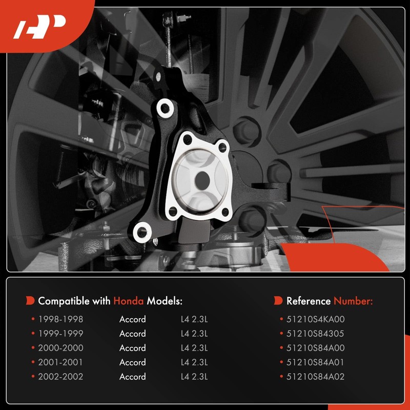 A-Premium Front Right Suspension Steering Knuckle Compatible with Honda Accord