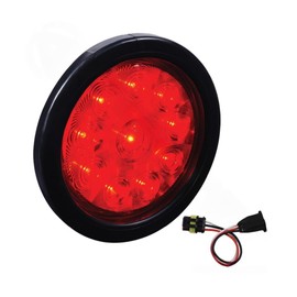 571.LD44R10-K - 4 Inch Round Red LED Stop/Tail/Turn Light Kit, Replaces OE #'s: 44030R, 817KR7 | Klein Automotive Truck Parts