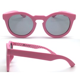 PP (Phenol phthalein) Polarized Sunglasses For Kids UV Protection Reflective Light Cut Made in Japan Polarized Lens Light, Light Weight Reduction - safety pink