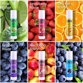 Fruit flavor lip balm,6 pack Natural Soft chapstick All-Day Moisturizer with Vitamin E and Coconut Oil,100% Natural & Organic Lip Balm Sticks for repair chapped lips or dry lips